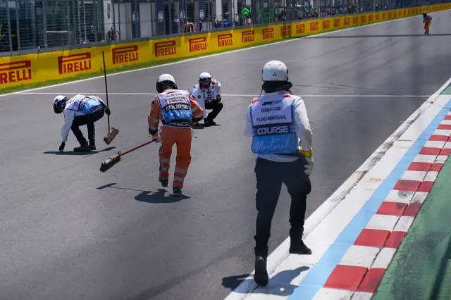 Marshals clear up debris