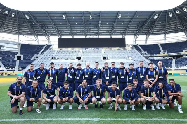 Auckland City squad having a picture
