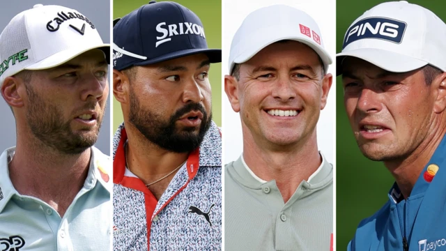 Four-way split of Sam Burns, JJ Spaun, Adam Scott and Viktor Hovland