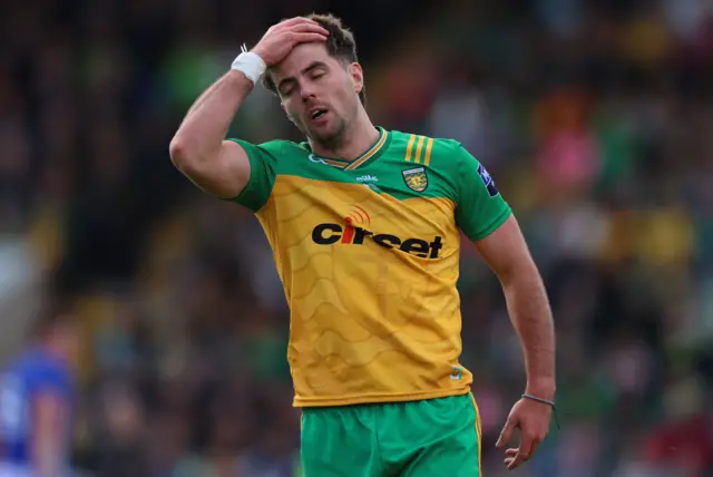 Dáire Ó Baoill reacts to a point going wide