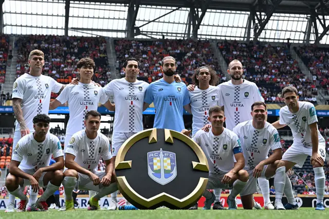 Auckland City players before their Club World Cup game