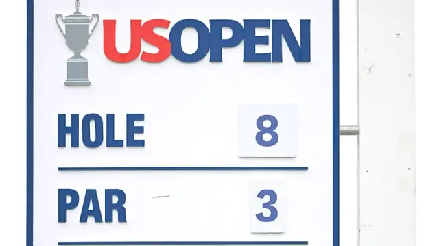 US Open eighth hole par three sign