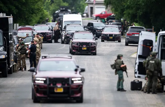Law enforcement set up in Green Isle, Minnesota