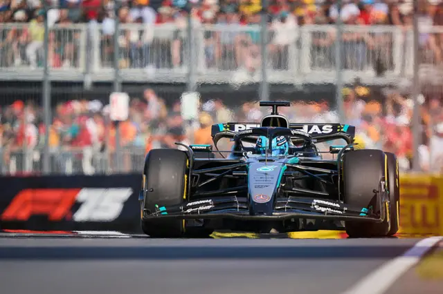 George Russell on track in Montreal