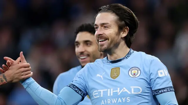 Jack Grealish of Manchester City celebrates scoring