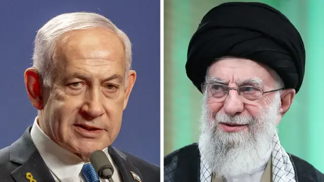 Benjamin Netanyahu (left) and Ayatollah Ali Khamenei