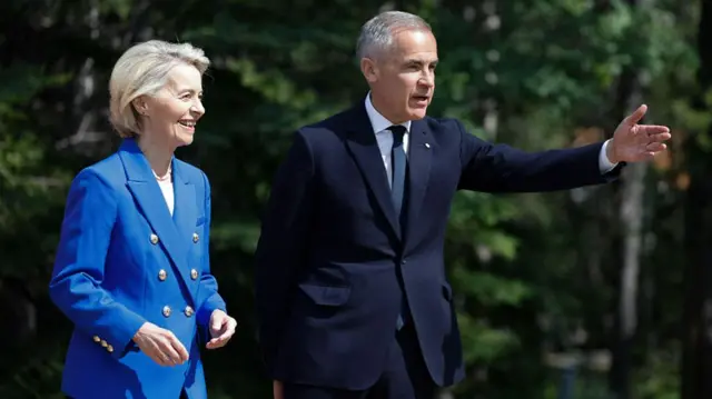 Mark Carney welcomes European Commission President Ursula von der Leyen