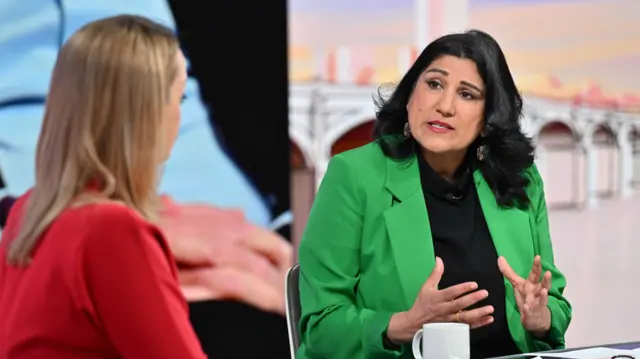 Author and campaigner Jasvinder Sanghera appearing on Sunday with Laura Kuenssberg, 30/03/2025
