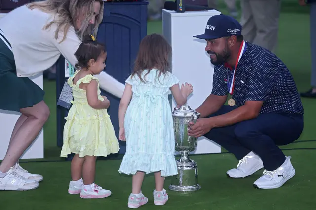 JJ Spaun and family