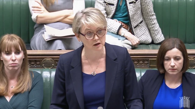 Yvette Cooper addressing the Commons