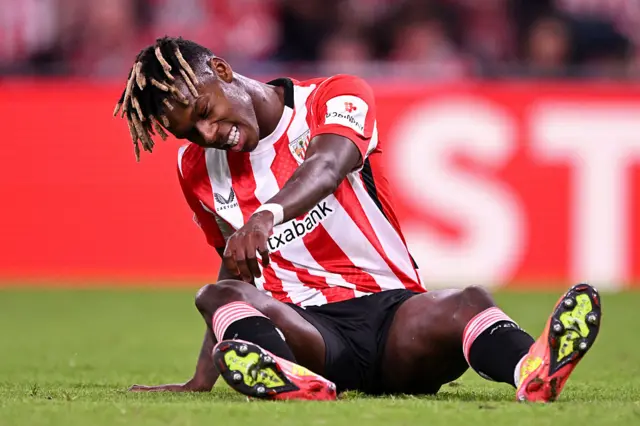Nico Williams of Athletic Club disappointed