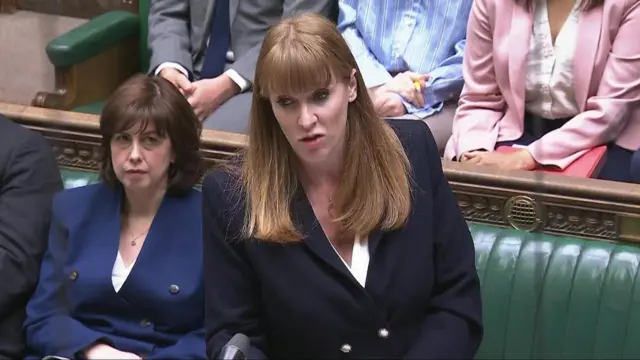 Screen grab of Deputy Prime Minister Angela Rayner speaking during Prime Minister's Questions in the House of Commons, London.