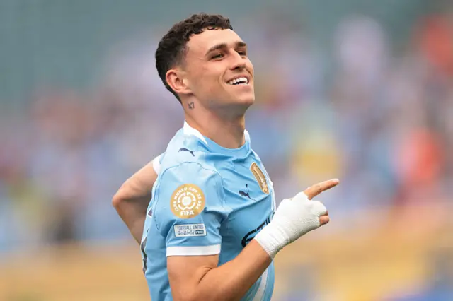 Phil Foden celebrates