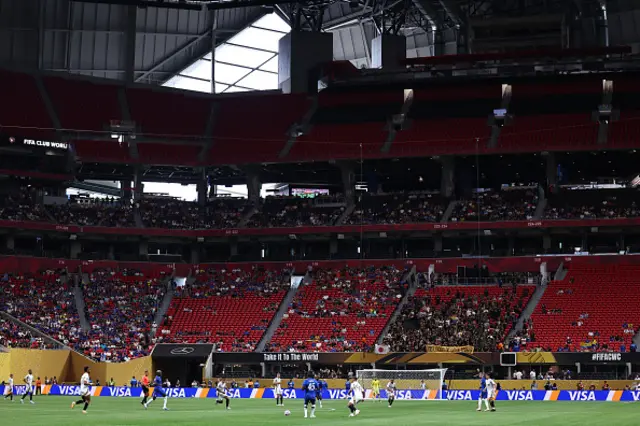 A general view of empty seats during the FIFA Club World Cup