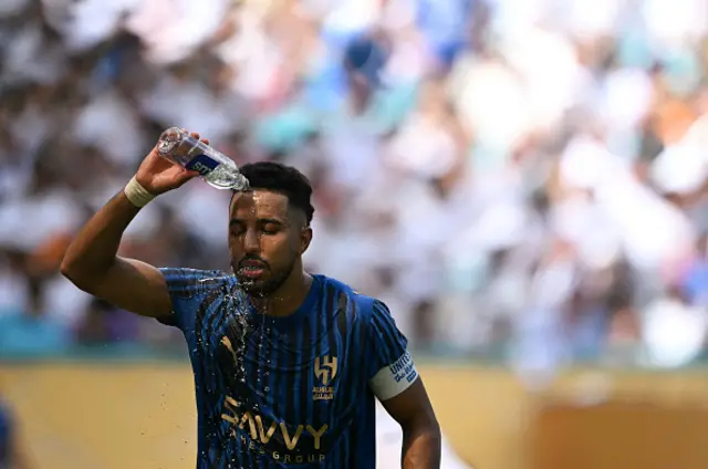 Salem Al-Dawsari cools down