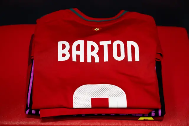 The jersey of Wales' Kayleigh Barton