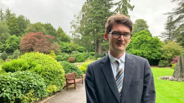 Marcus Campbell-Savours, Labour MP for Penrith and Solway, pictured in a park in Keswick./