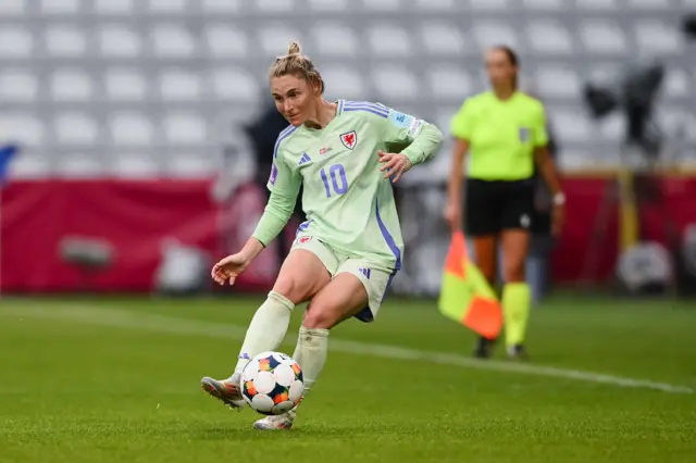 Wales' Jess Fishlock in action