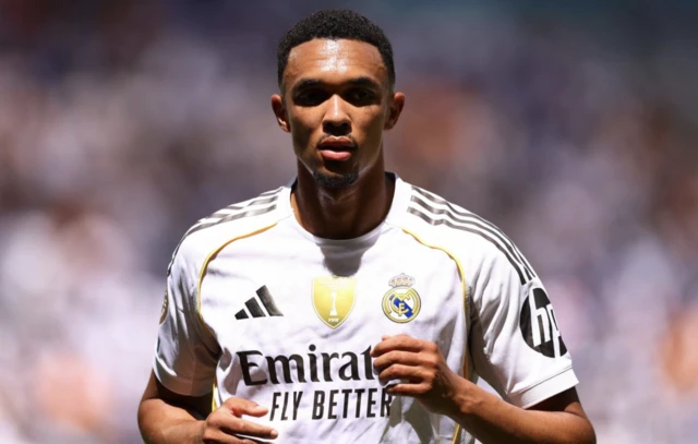 Real Madrid's Trent Alexander-Arnold looks on