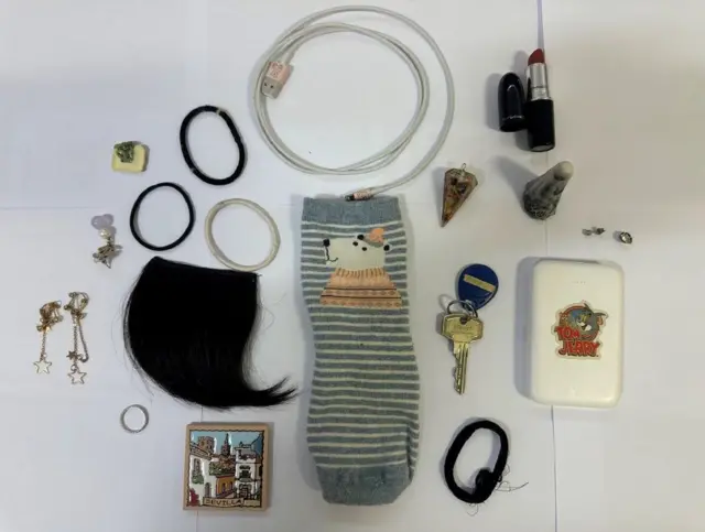 A photo issued by police of belongings shown in the court case of Zhenhao Zou