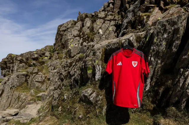 A Wales shirt on Yr Wyddfa