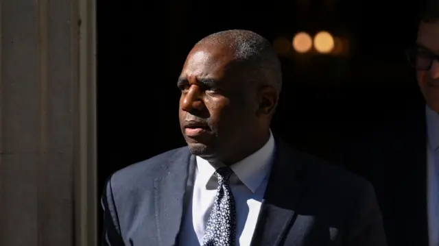 UK Foreign Secretary David Lammy leaves 10 Downing Street.