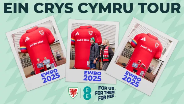 A giant inflatable Wales shirt