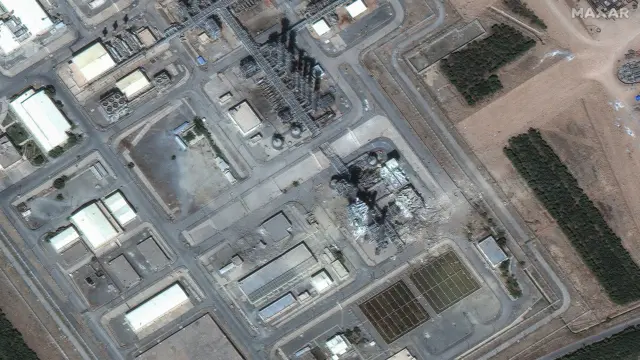 This image from 19 June shows further damage at the site