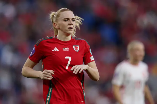Ceri Holland in action for Wales