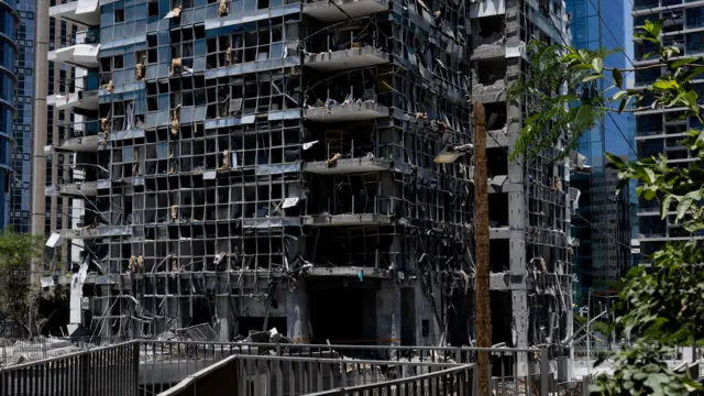 Damage in Ramat Gan.