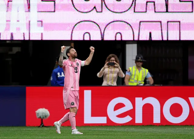 Lionel Messi of Inter Miami CF celebrates