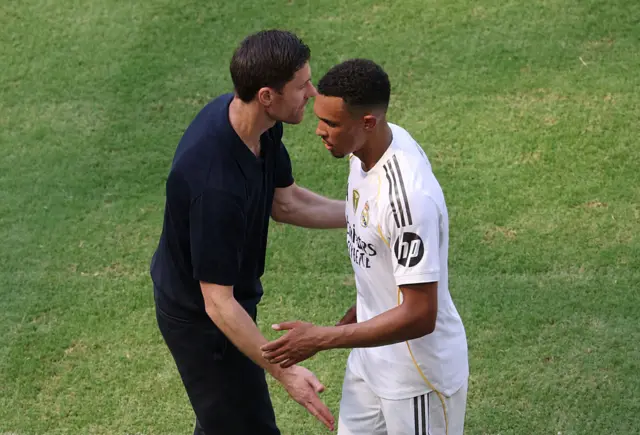 Xabi Alonso and Trent Alexander-Arnold