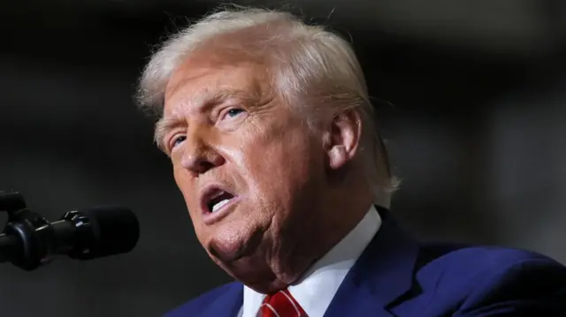 A close up of Donald Trump
