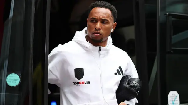Kenny Tete of Fulham arrives at the stadium