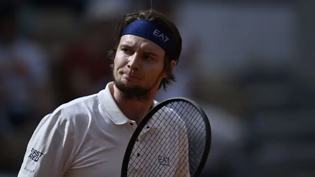 Alexander Bublik looks perplexed