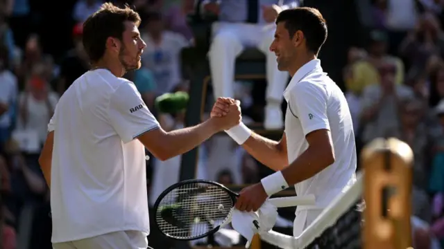 Cameron Norrie and Novak Djokovic