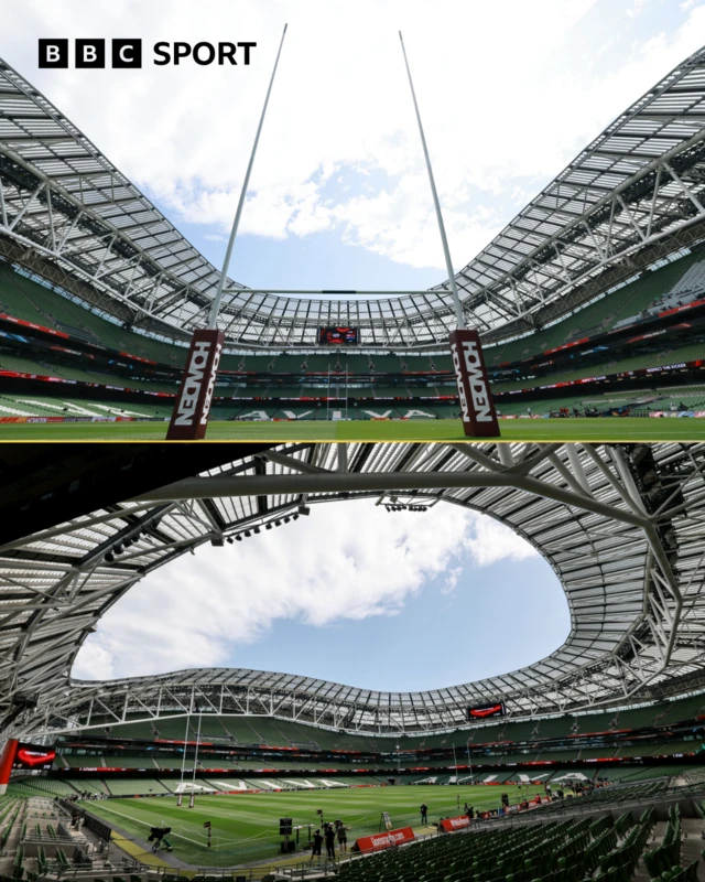 General views of the Aviva Stadium, Dublin