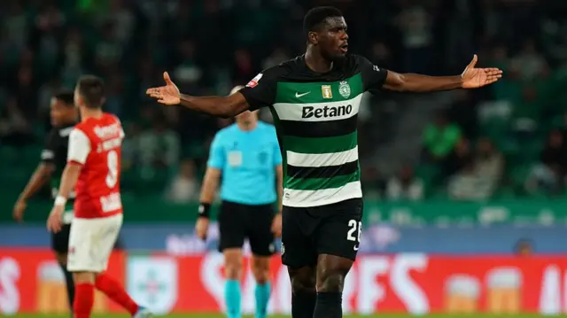 Ousmane Diomande in action for Sporting Lisbon