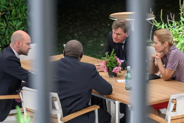 European foreign ministers talk over table
