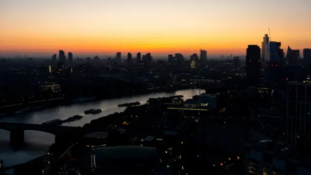 Sunrise over London