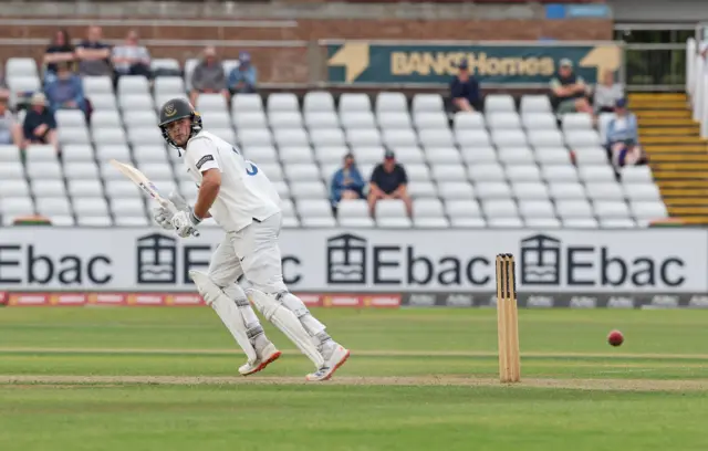 James Coles of Sussex clips the ball