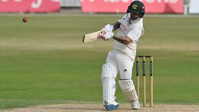 Ishan Kishan of Nottinghamshire batting