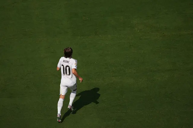 Modric is introduced as a substitute for Real Madrid