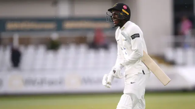 Sussex's Jofra Archer comes onto the field to bat