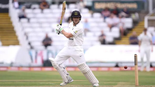 Daniel Hughes batting for Sussex at Durham