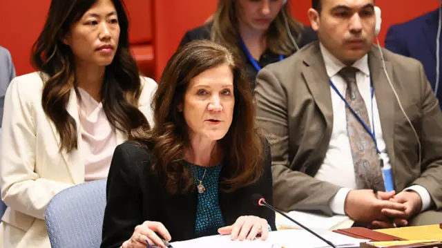 Dorothy Shea speaks at UN Security Council.