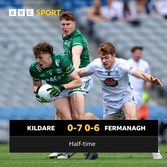 Half-time - Fermanagh 0-6 Kildare 0-7
