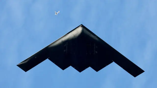 A B-2 bomber, seen in California on 1 January