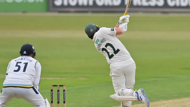 Liam Patterson-White of Nottinghamshire batting