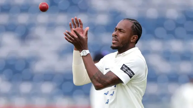 Jofra Archer in action for Sussex